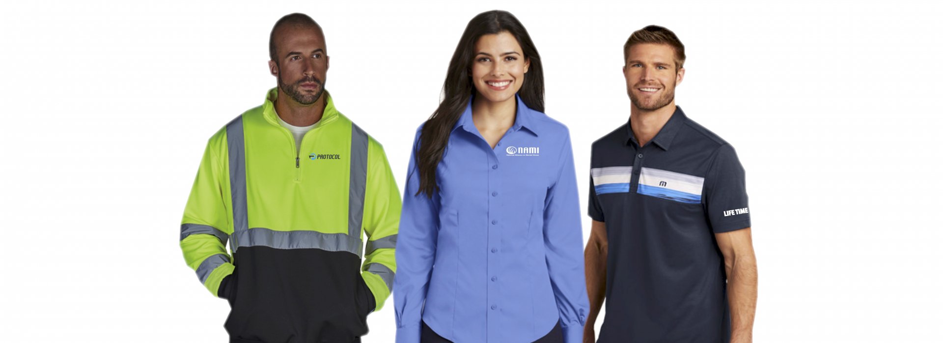 group of employees with custom shirts